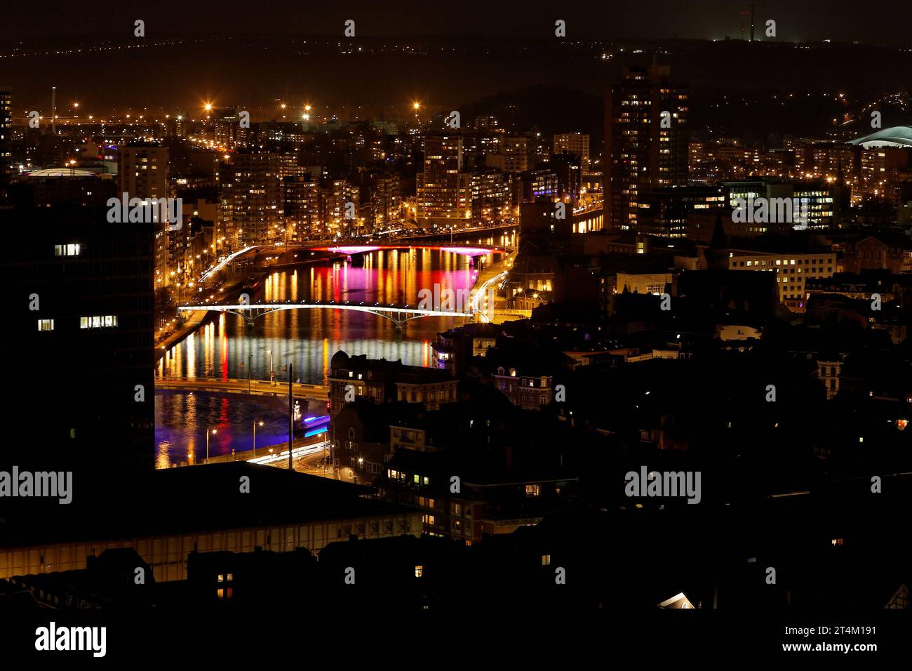 photo panoramique de la ville de Liège en Belgique Stock Photo