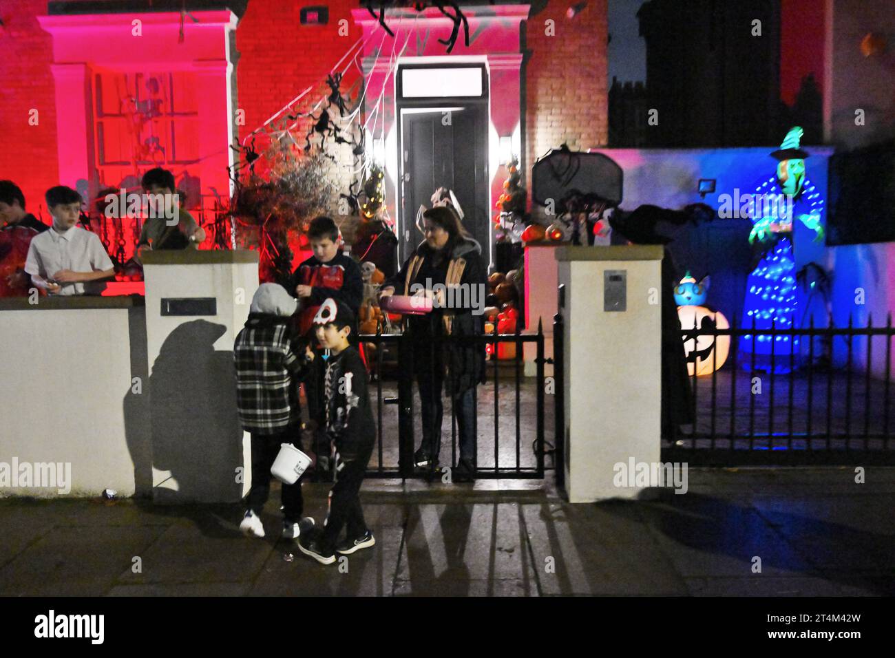 31 October 2023. London, UK Families and revellers celebrate Halloween ...