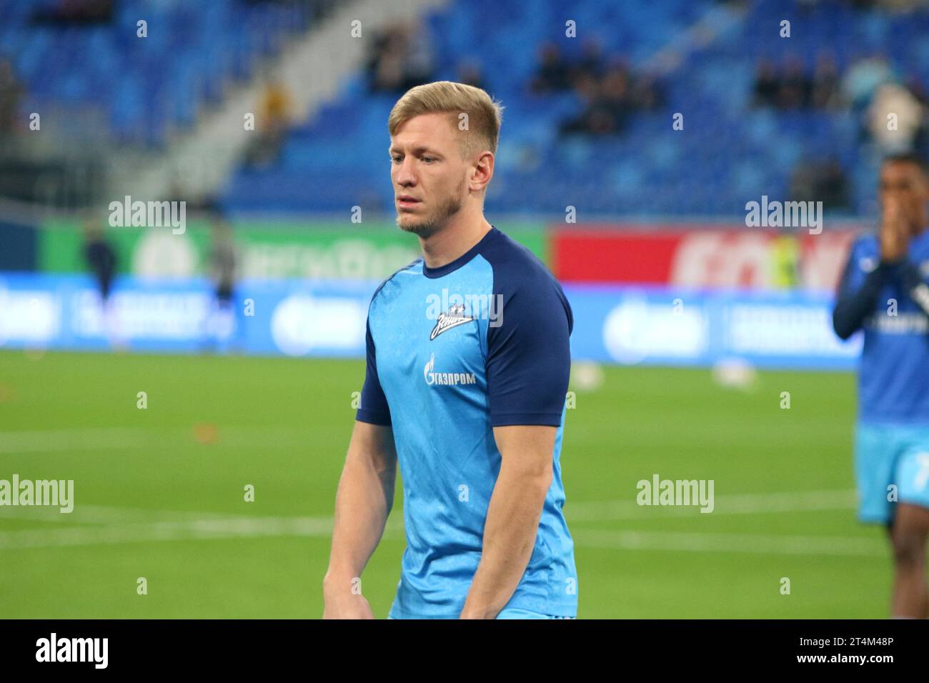 Saint Petersburg, Russia. 31st Oct, 2023. Dmitri Chistyakov (2) of Zenit seen in action during the Russian Cup 2023/2024 football match between Zenit Saint Petersburg and Krylia Sovetov Samara at Gazprom Arena. Zenit FC team won against Krylia Sovetov with a final score of 1:0. Credit: SOPA Images Limited/Alamy Live News Stock Photo