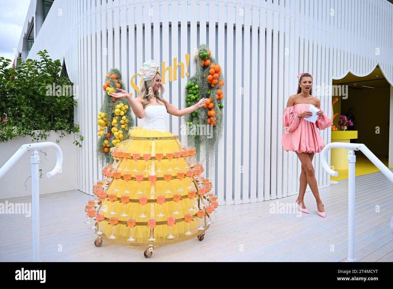 Melbourne, Australia. 01st Nov, 2023. Tess Shanahan (right) outside of