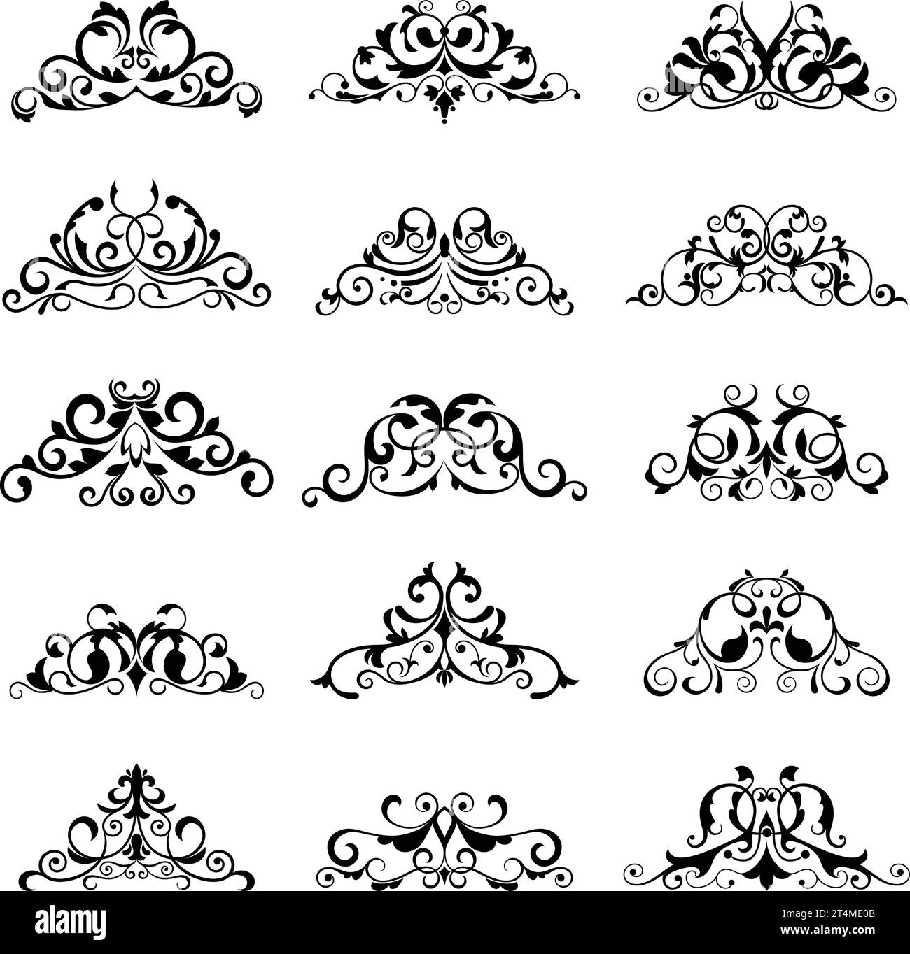 Crown - royal calligraphy elements Royalty Free Vector Image Stock