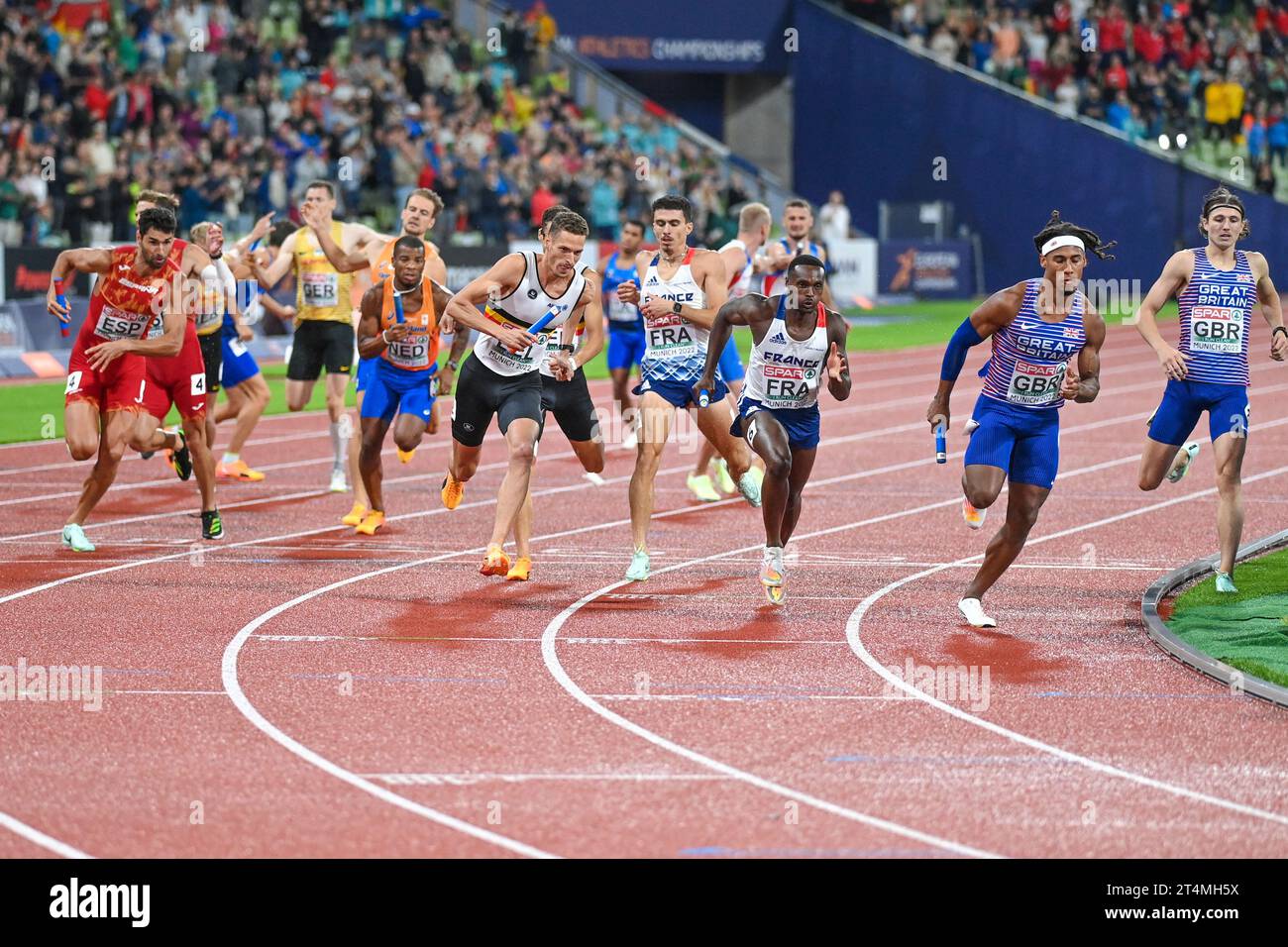 Men's 4x400 metres relay final. European Championships Munich 2022