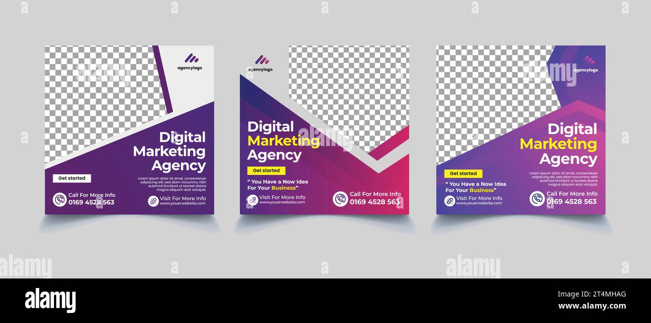 Corporate digital marketing social media banner po Stock Vector Image ...