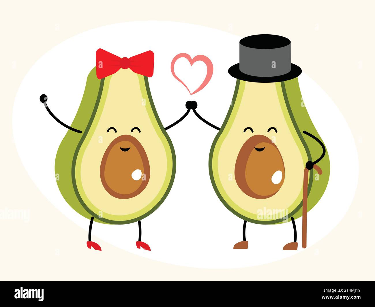 Cute avocado couple Royalty Free Vector Image Stock Vector Image & Art ...