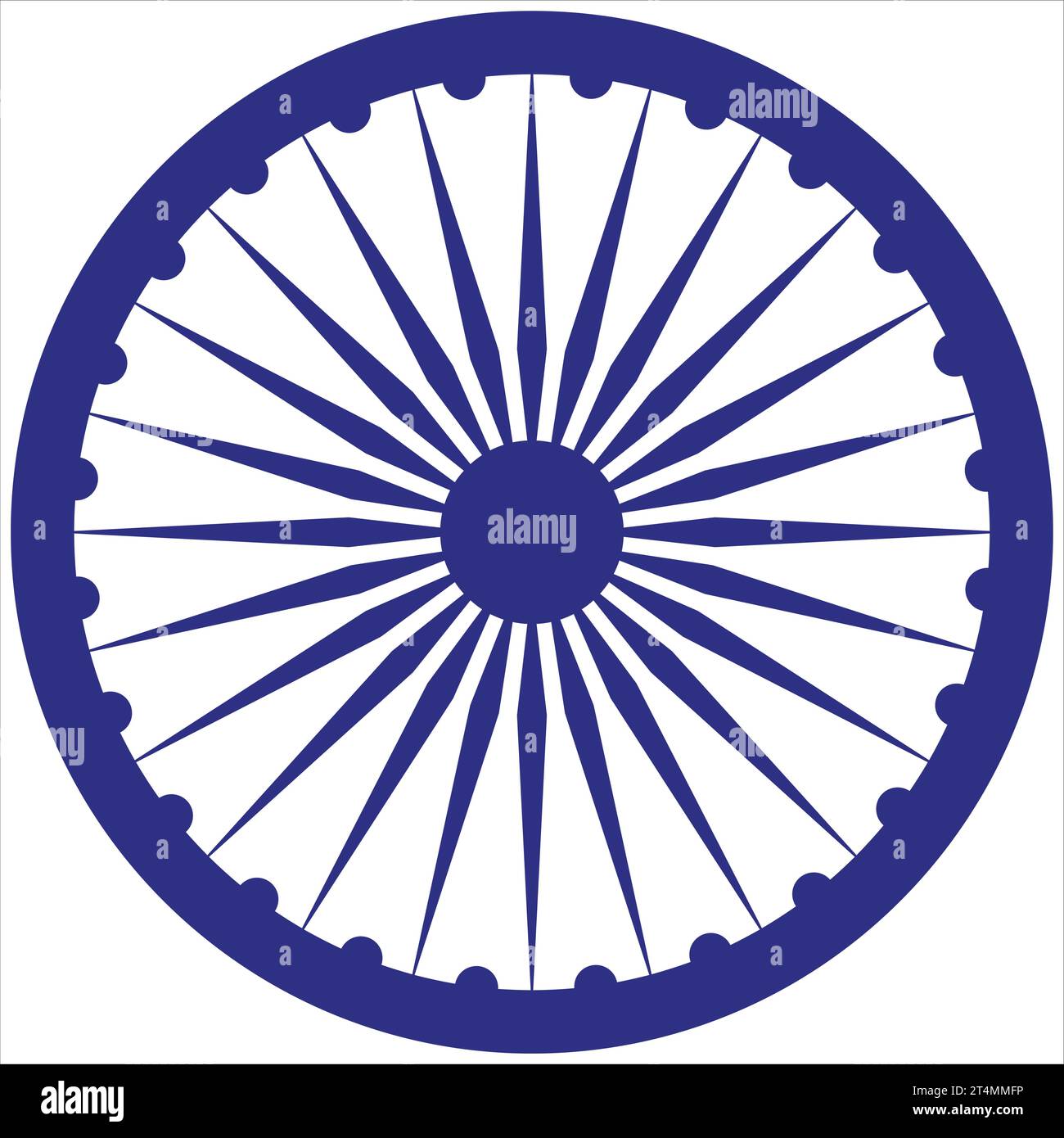 Ashok chakra with correct colour Royalty Free Vector Image Stock Vector