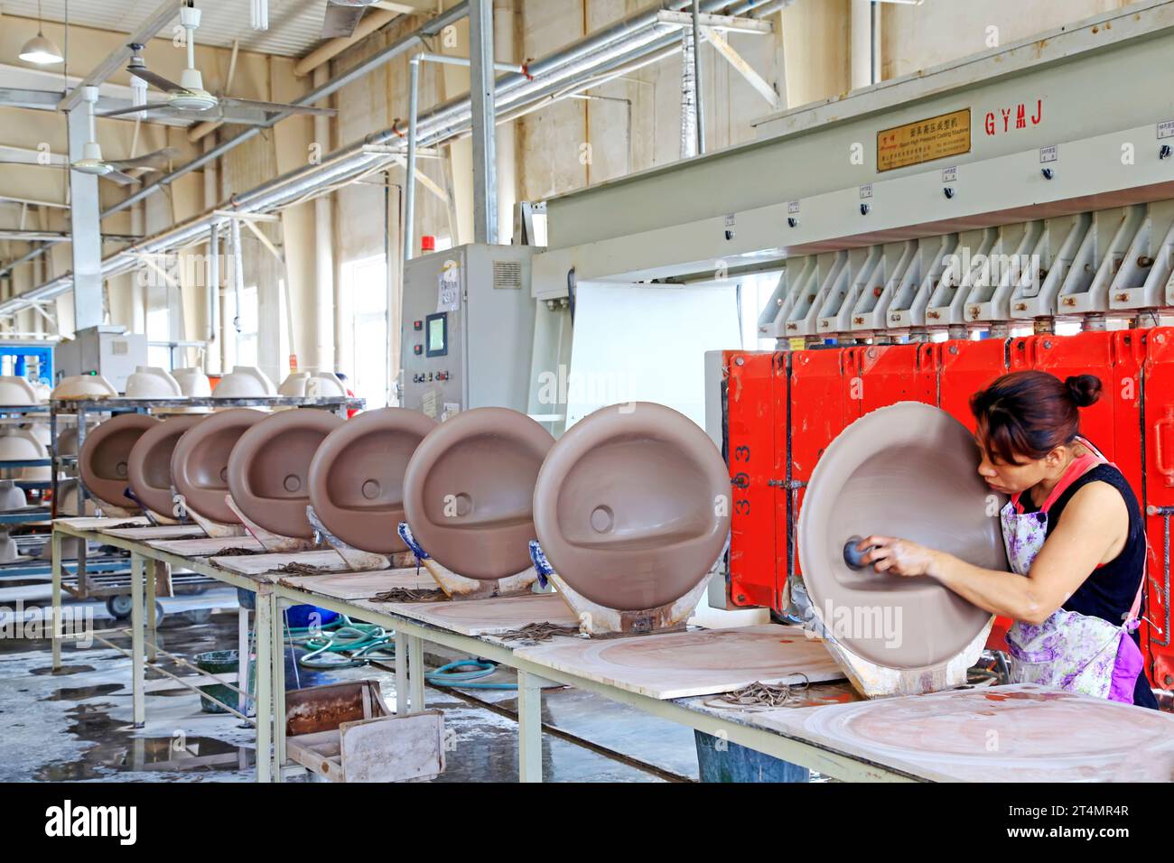 Processing plant factory production ceramic hi-res stock photography ...