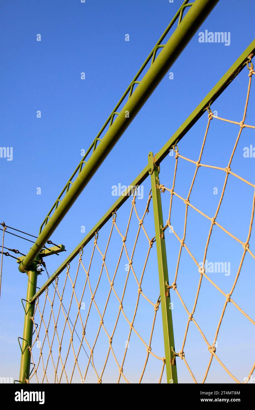 Metal frame and fiber rope Stock Photo - Alamy