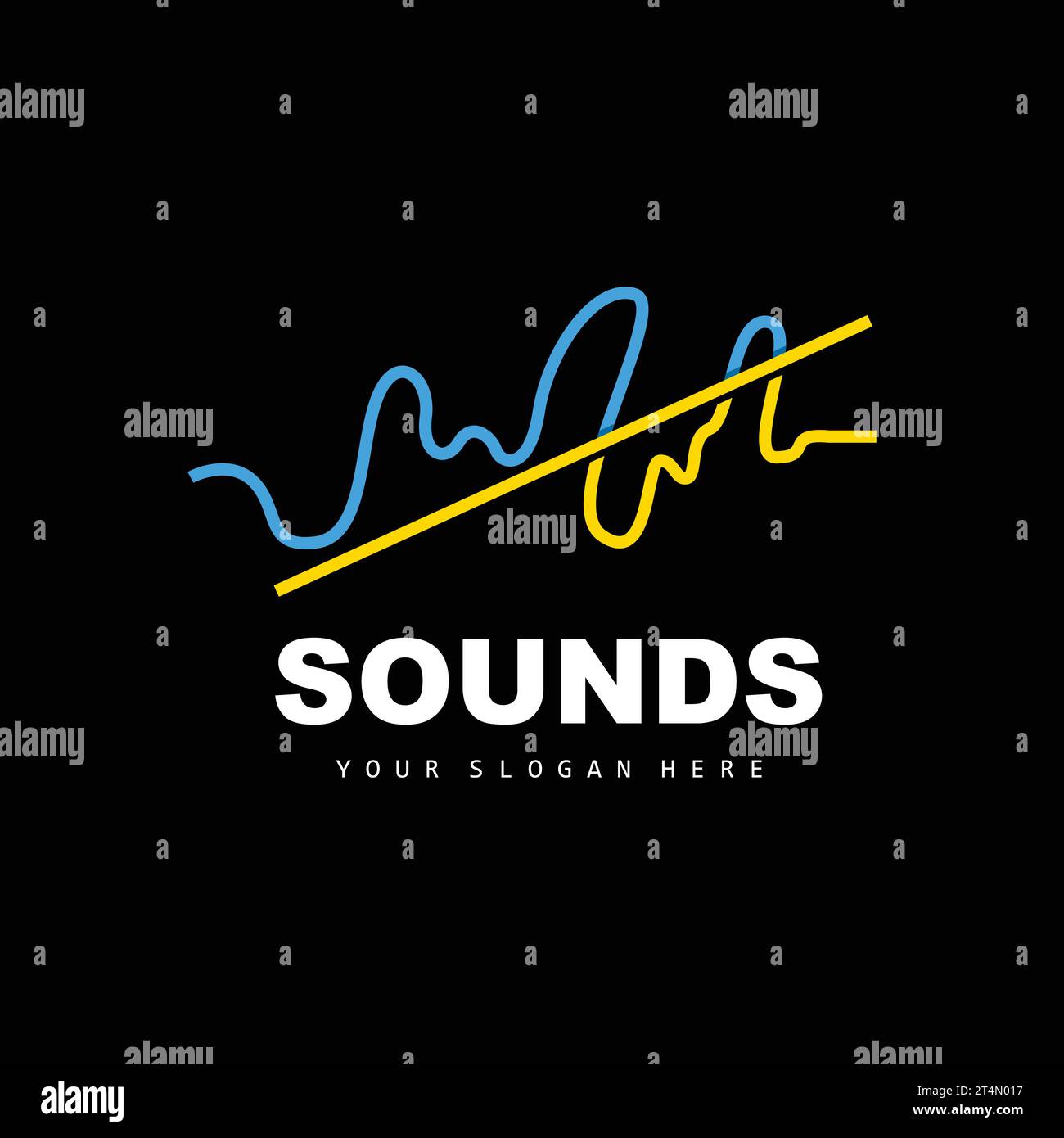 Sound Wave Logo, Equalizer Design, Music Wave Vibration, Simple Vector Icon With Line Style Stock Vector