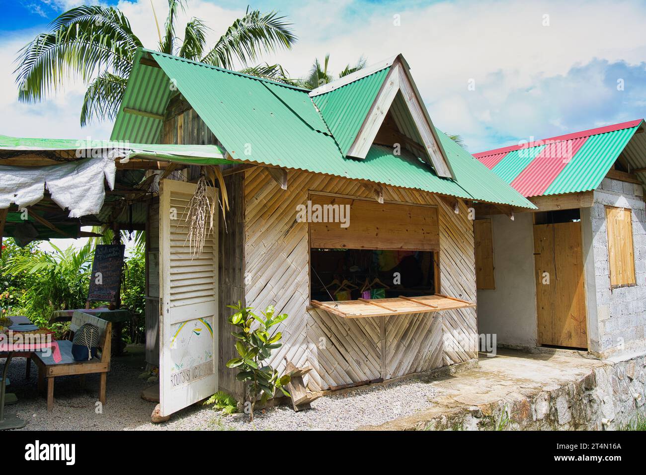 Roots Seychelles boutique at their workshop, Mahe Seychelles Stock Photo