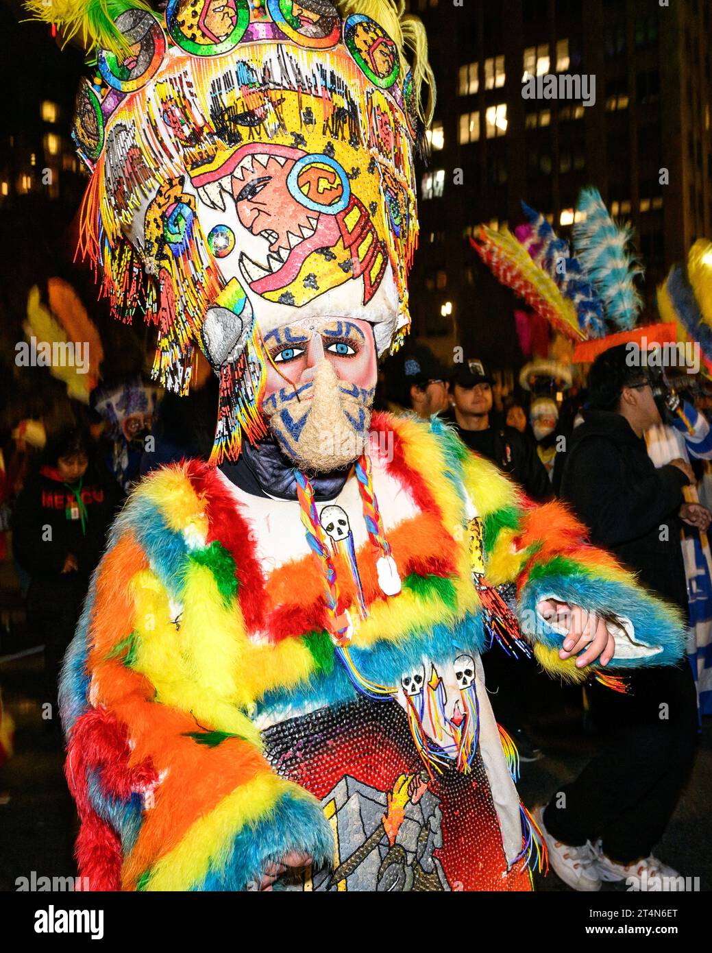 New York, USA. 31st Oct, 2023. People wear costumes as they participate