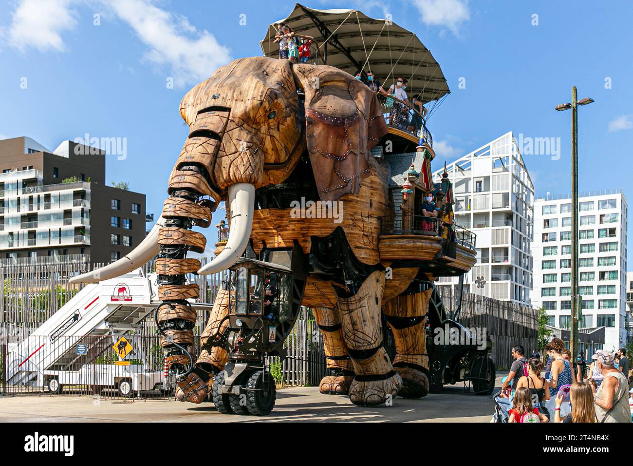 Mechanical elephant of Machines of the Isle attraction in Nantes, France Stock Photo