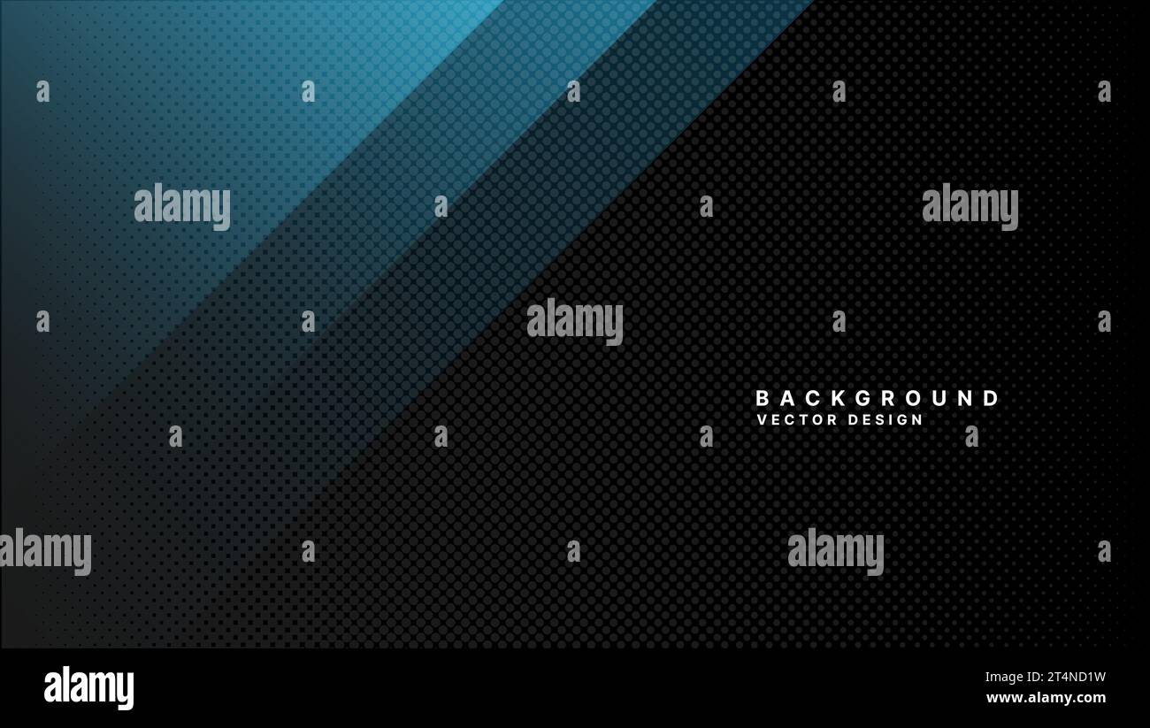 blue and black abstract background with halftone. vector illustration ...