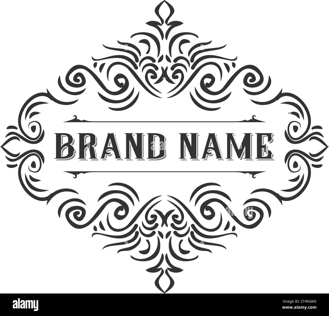 Luxury vintage ornament logo design Royalty Free Vector Stock Vector