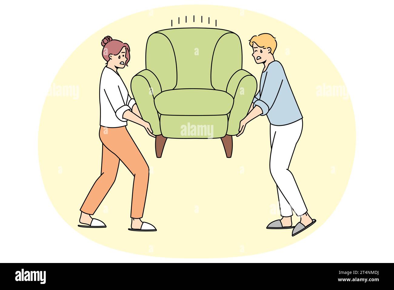 Moving chair carry Stock Vector Images Alamy