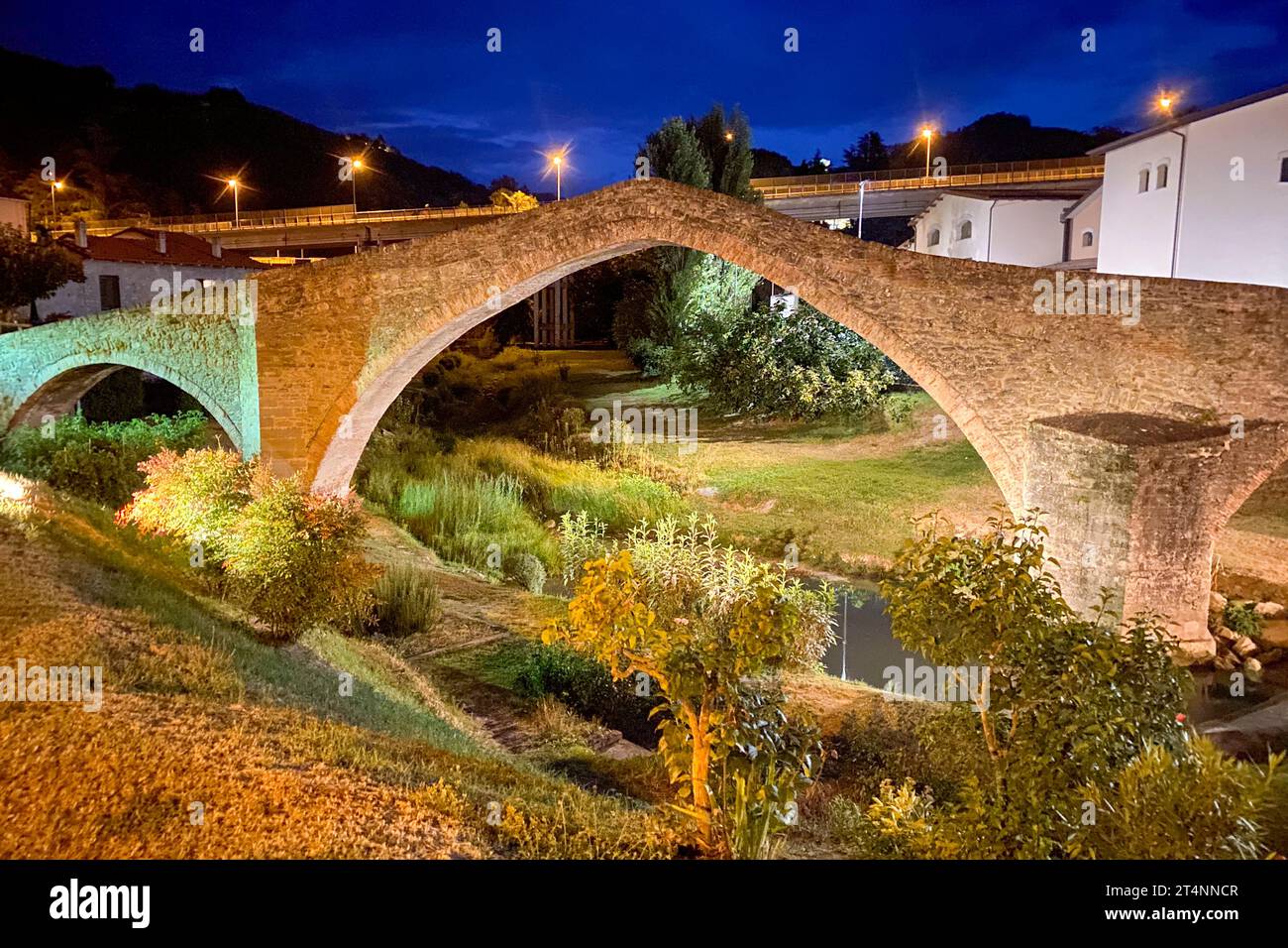 Ponte San Donato know as Lady's Bridge. Modigliana, Forlì, Emilia Romagna, Italy, Europe. Stock Photo