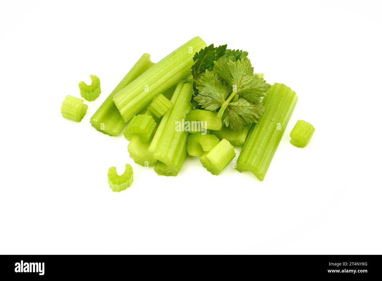 fresh celery isolated on white background Stock Photo - Alamy