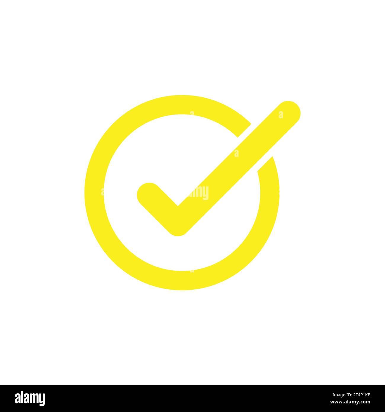 Yellow check mark icon or logo Royalty Free Vector Image Stock Vector