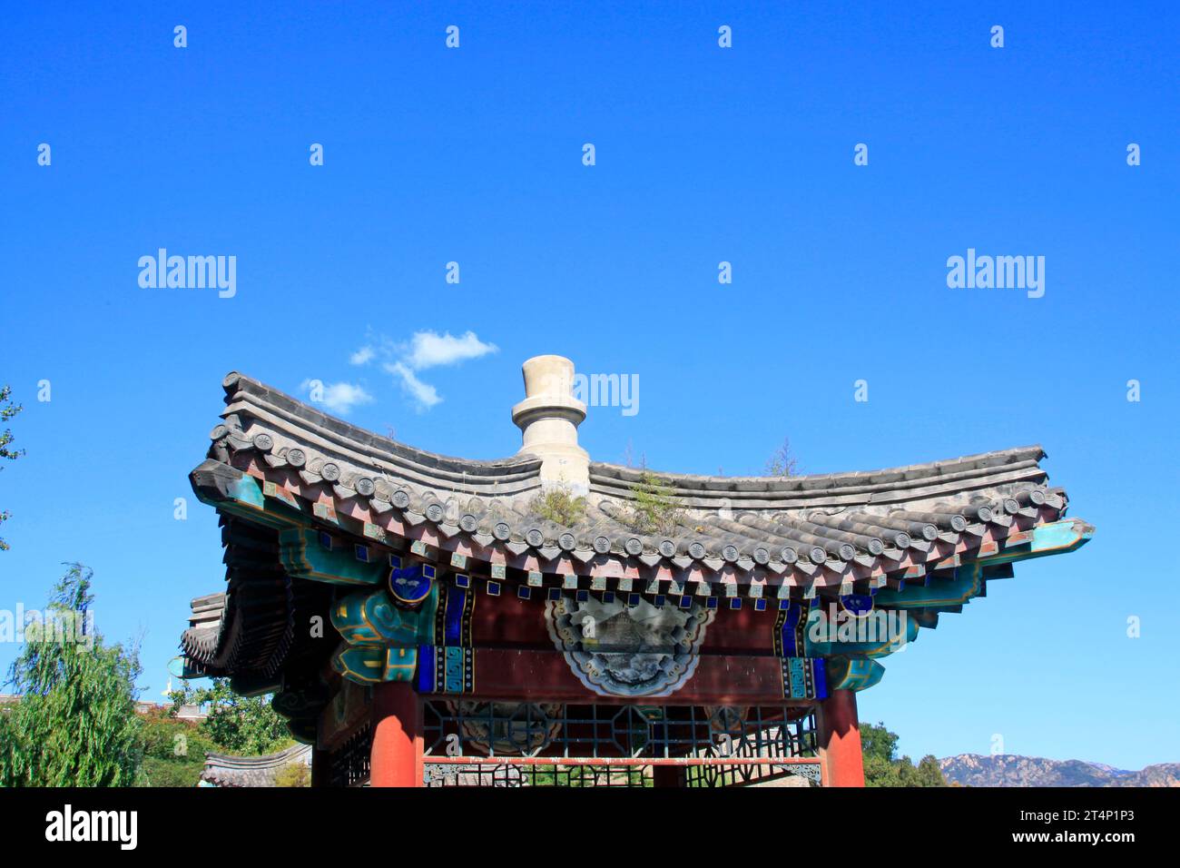 top of the Chinese style pavilion Stock Photo - Alamy