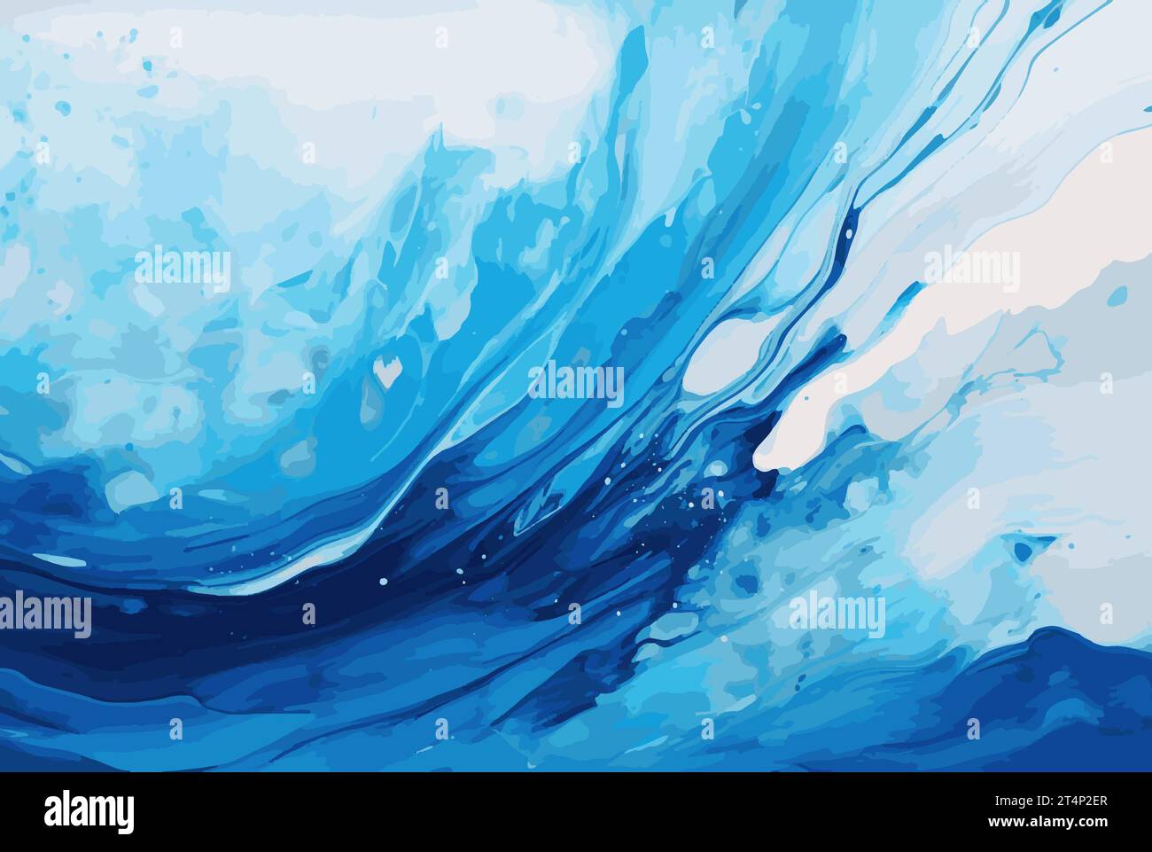 Abstract art blue paint background with liquid fluid grunge texture ...