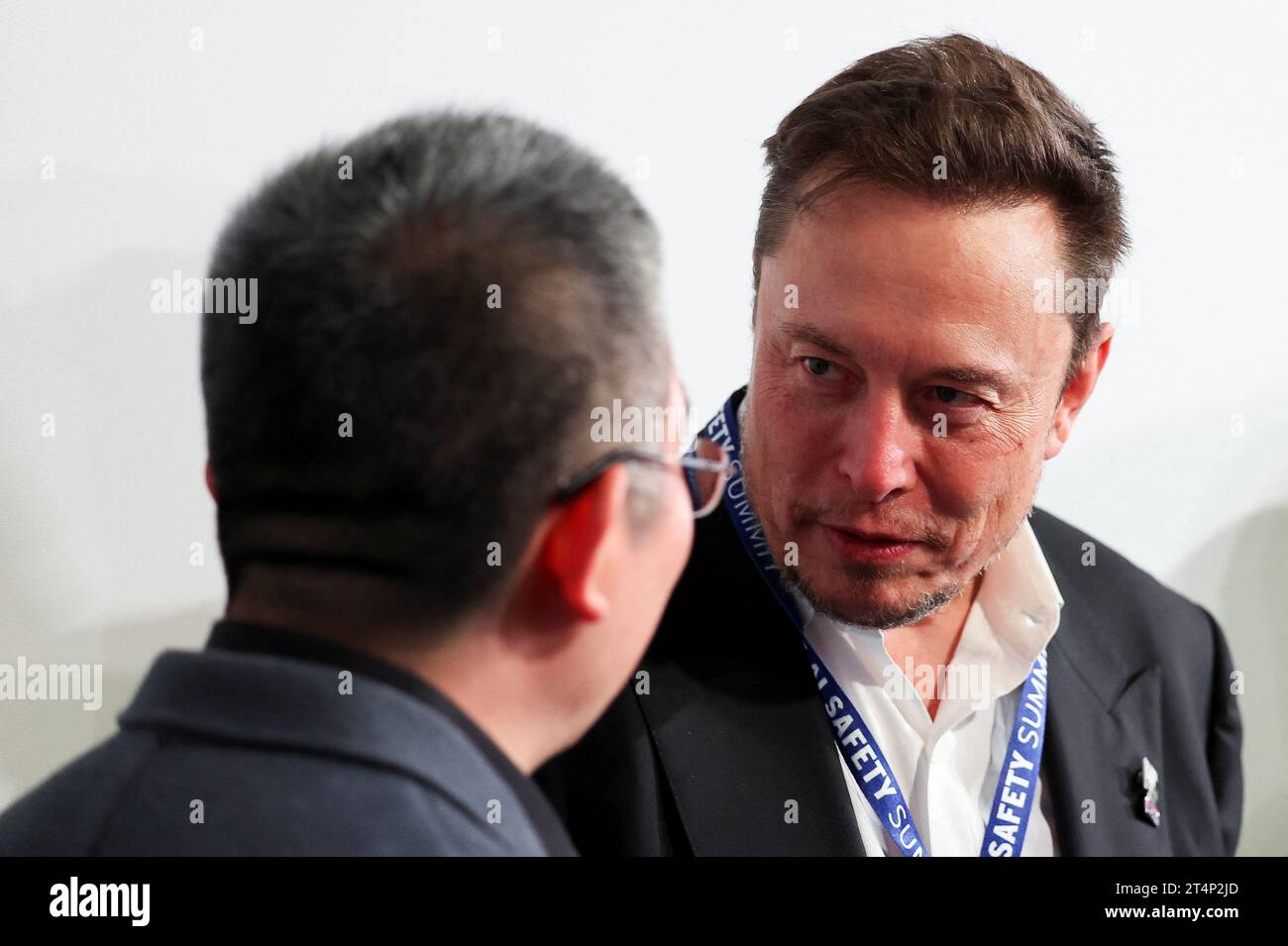 Tesla and SpaceX's CEO Elon Musk attends the first plenary session on