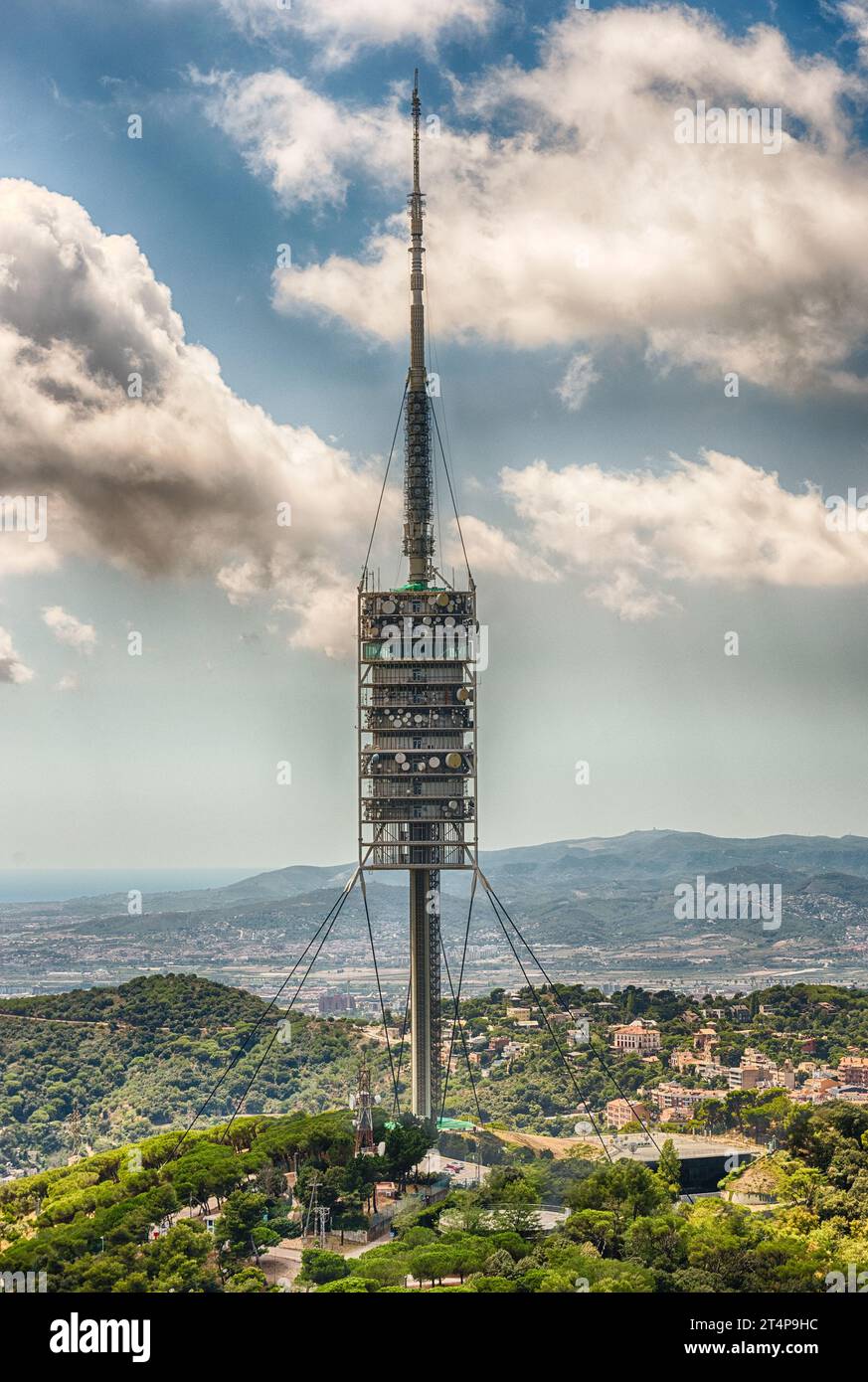 Collserola Television and Observation Tower on Tibidabo mountain ...