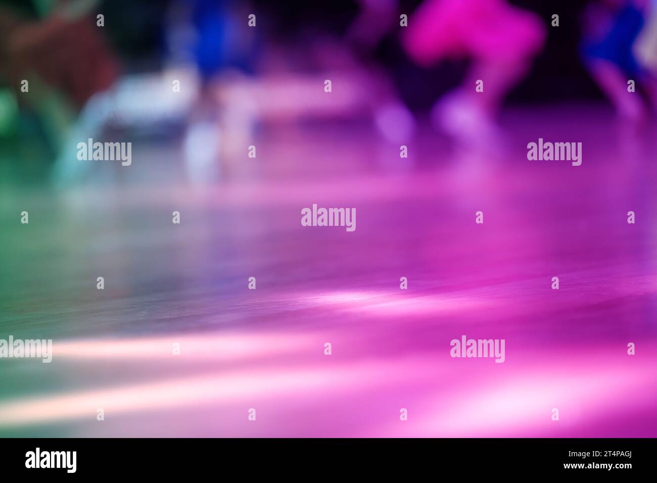 Stage with spotlights. Blurred background. Web banner. Design element Stock Photo