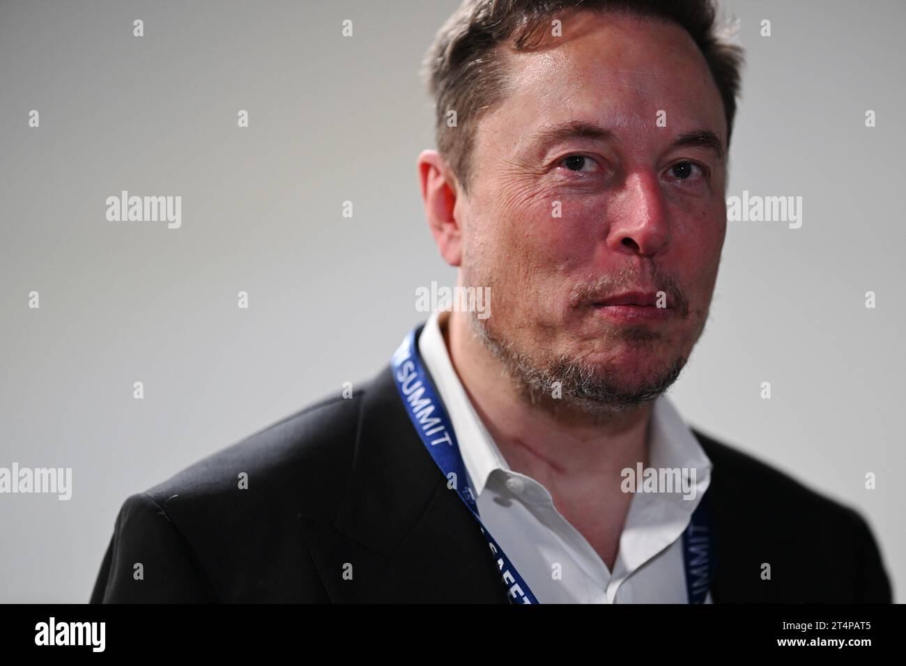Tesla and SpaceX's CEO Elon Musk during the opening plenary at the AI
