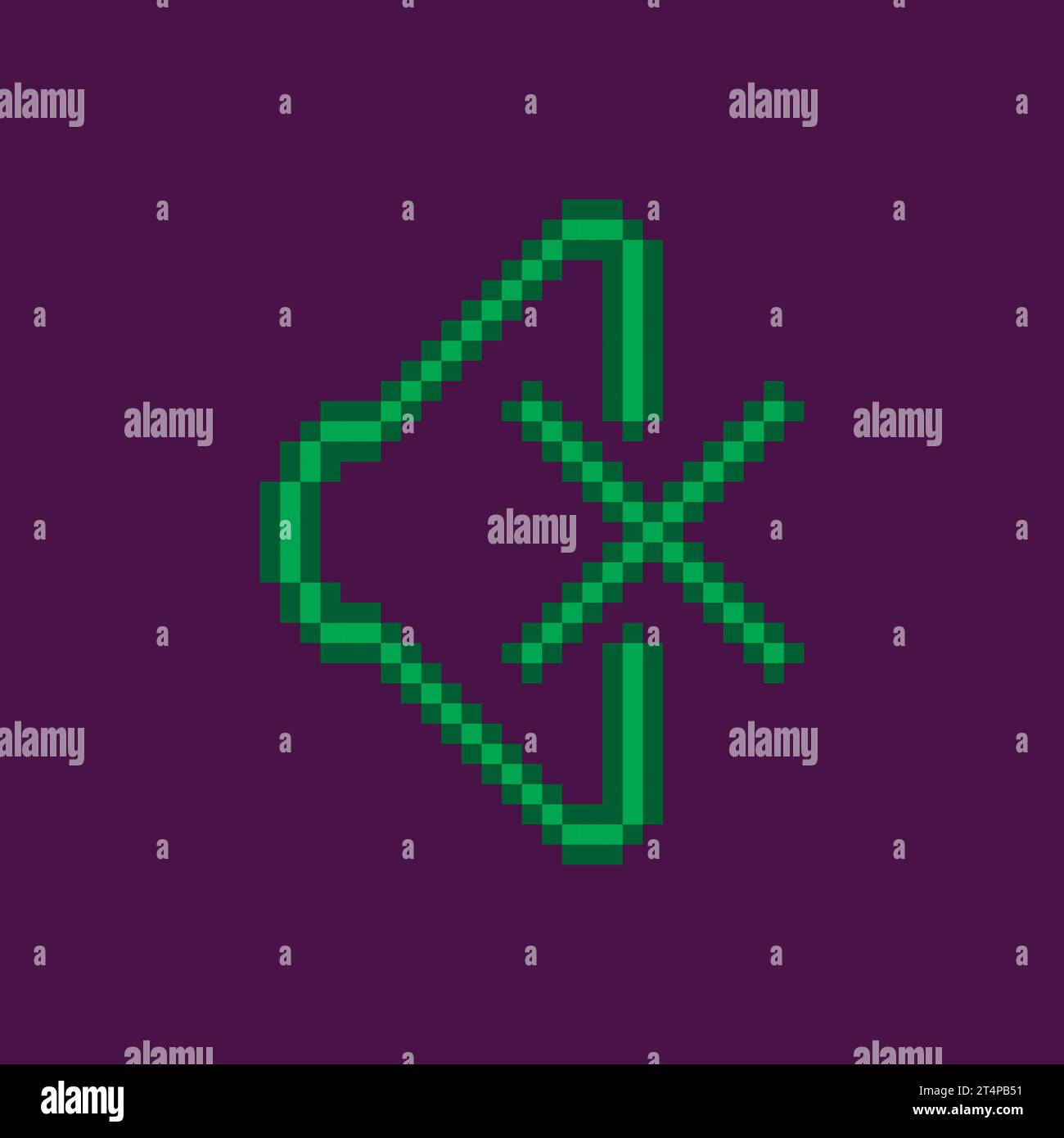 Neon green glowing icon silent mode button Vector Image Stock Vector ...