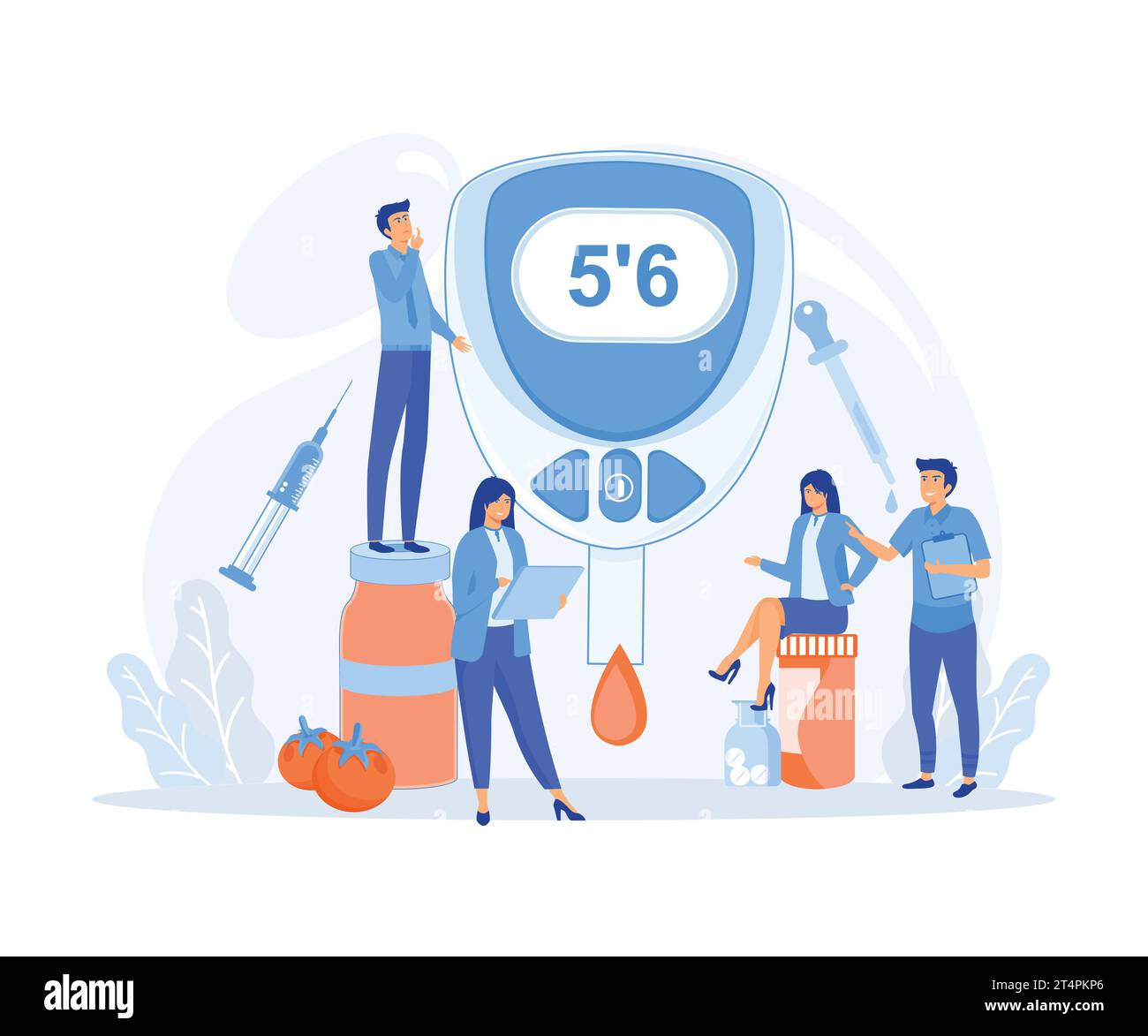 Diabetic Blood Glucose Level Test at Digital Insulin Drop