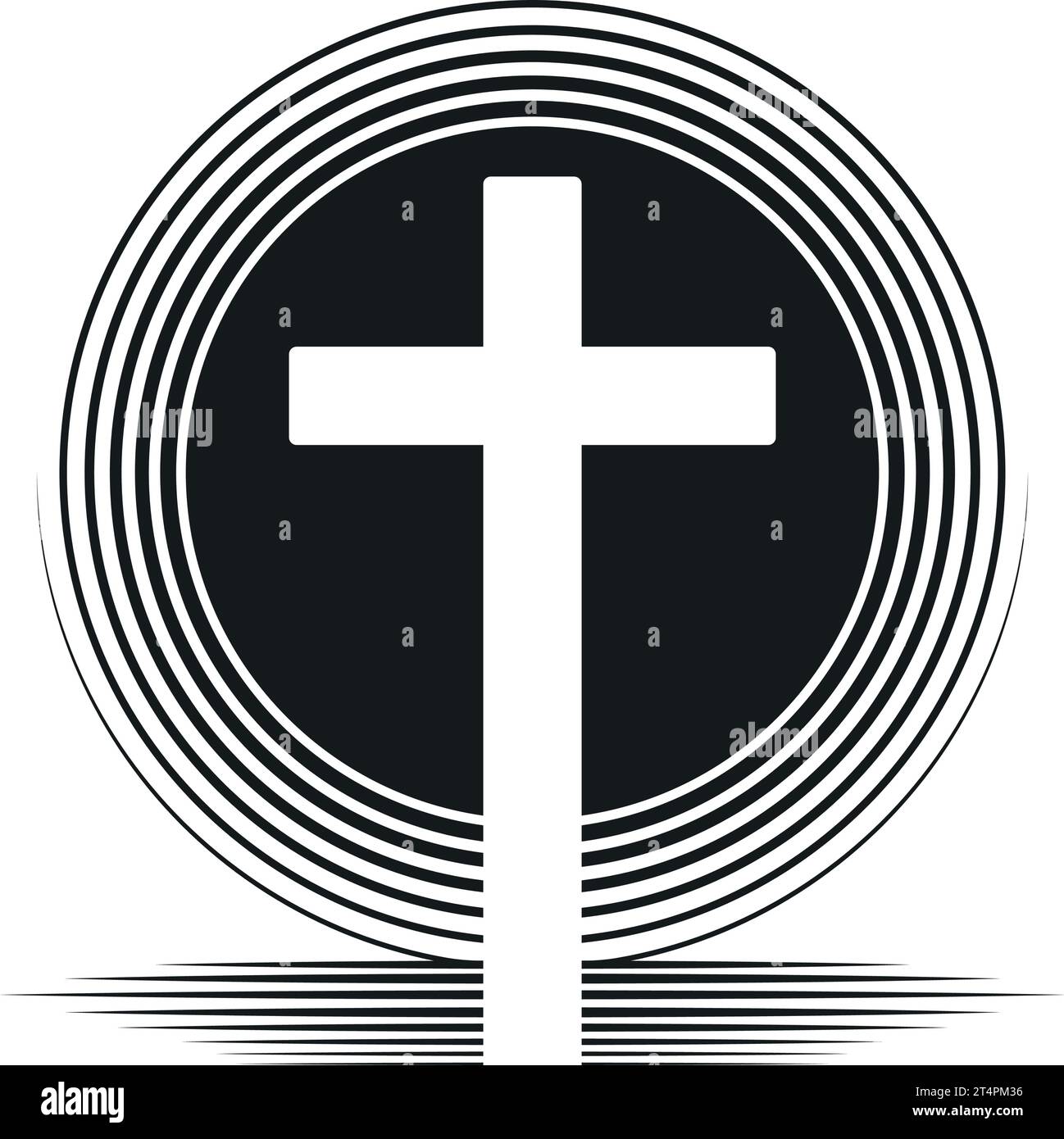 Graphic christian cross symbol icon. Vector illustration Stock Vector