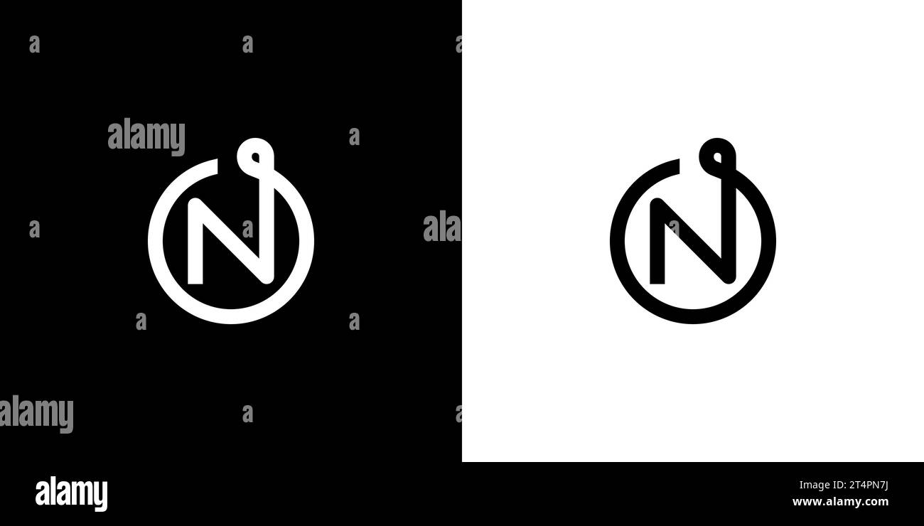N logo, N Monogram, Initial N Logo, Letter N logo, Icon, Vector Stock Vector