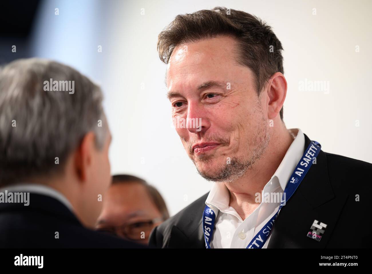Tesla and SpaceX's CEO Elon Musk during the AI safety summit, the first