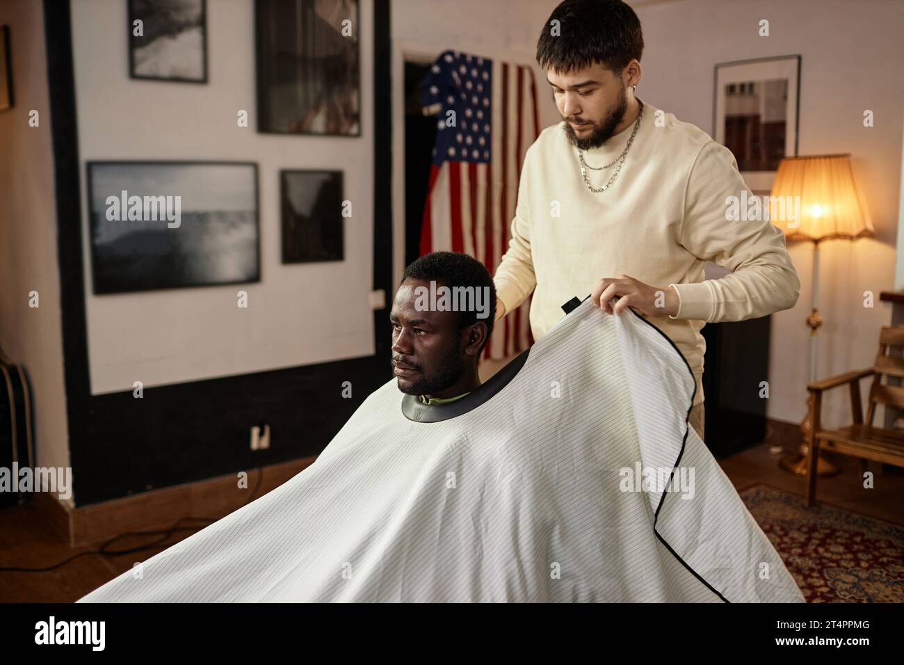 Professional barber working hi-res stock photography and images - Alamy