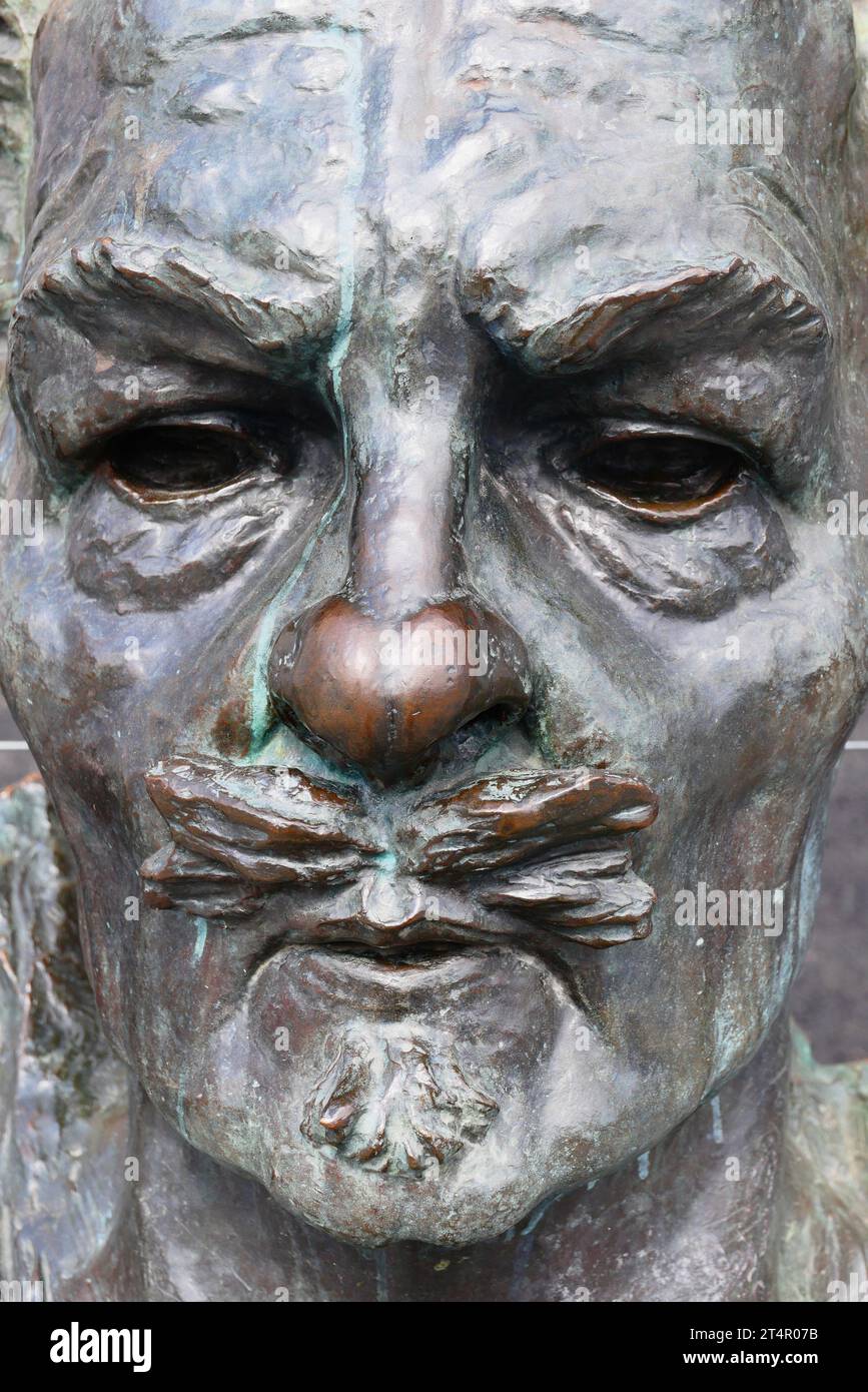 Sweden, Stockholm, Statue of the Swedish Dramatist August Strindberg ...