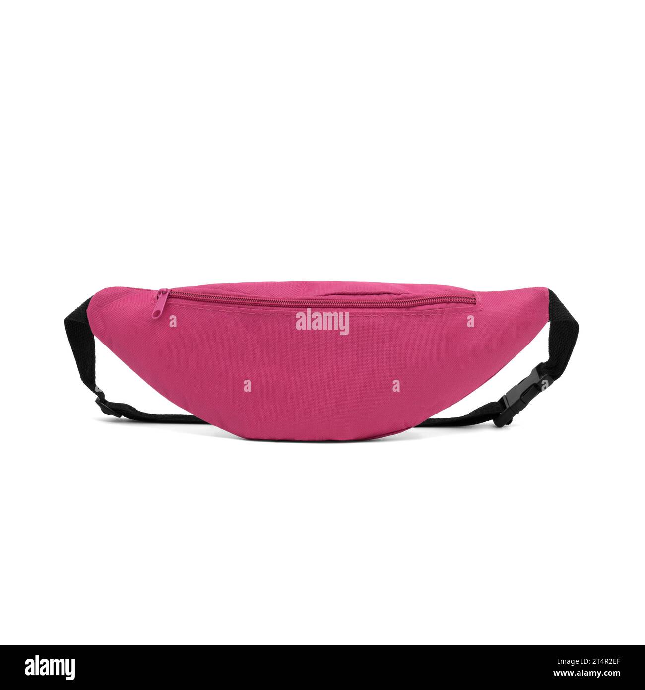 unisex waist bag (money belt) with zipper , front view, blank, mockup