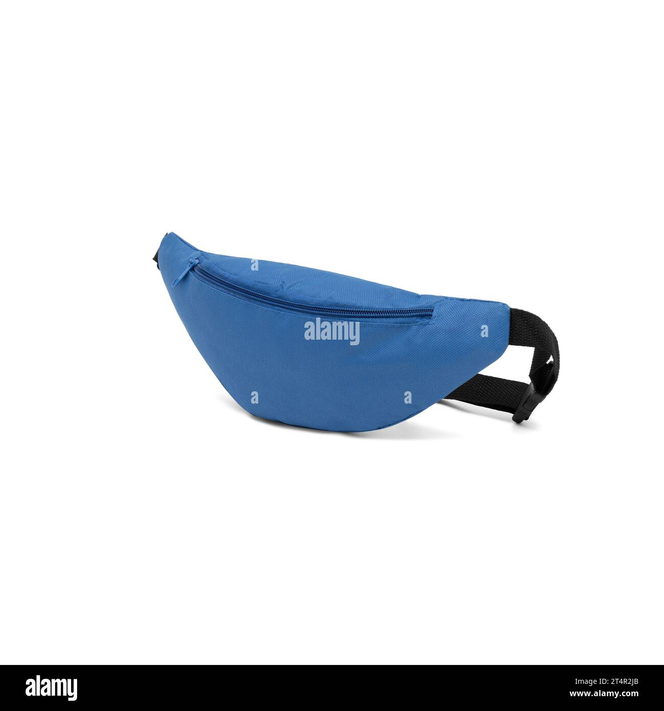 unisex waist bag (money belt) with zipper , side view, blank, mockup