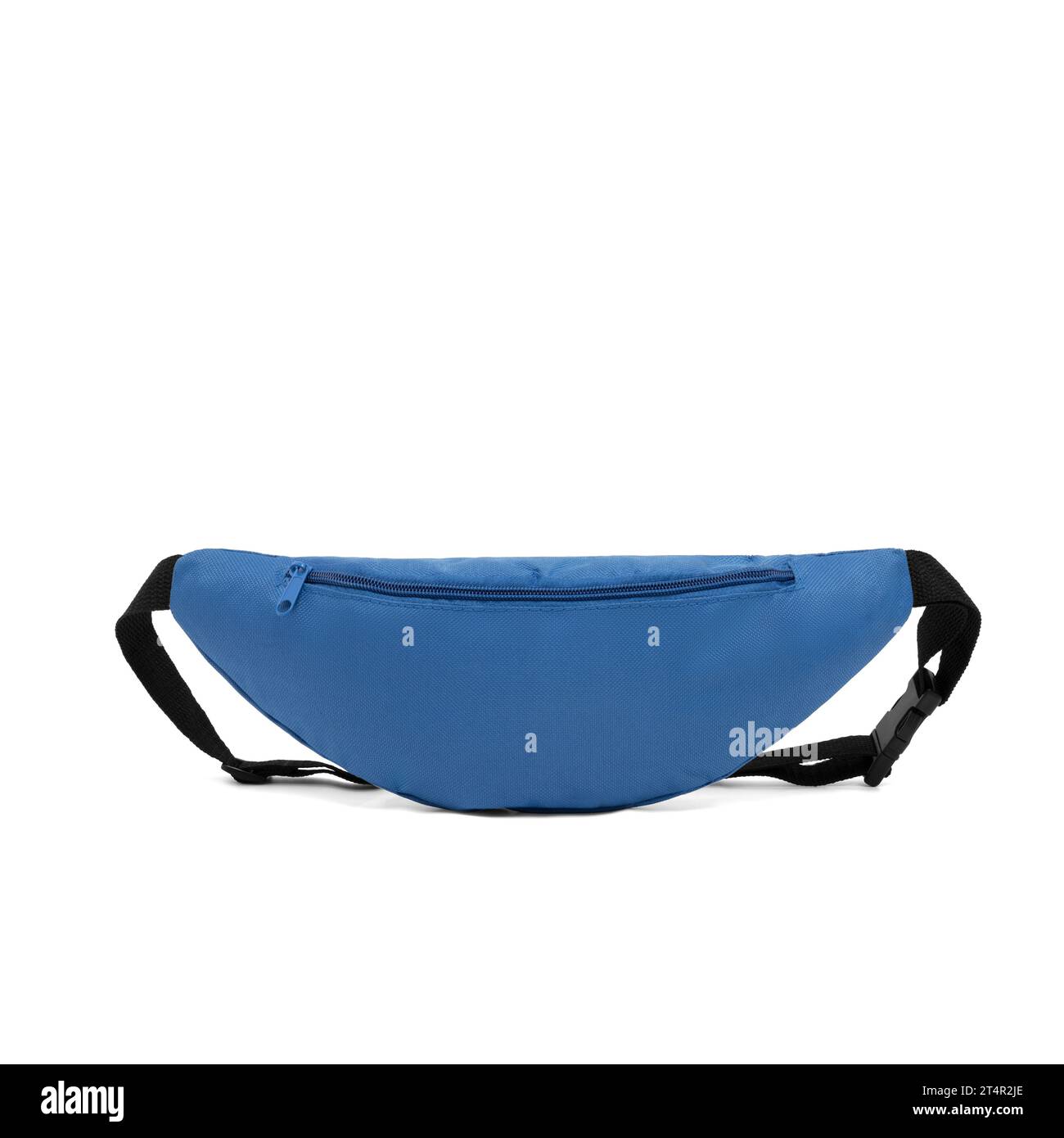 unisex waist bag (money belt) with zipper , front view, blank, mockup