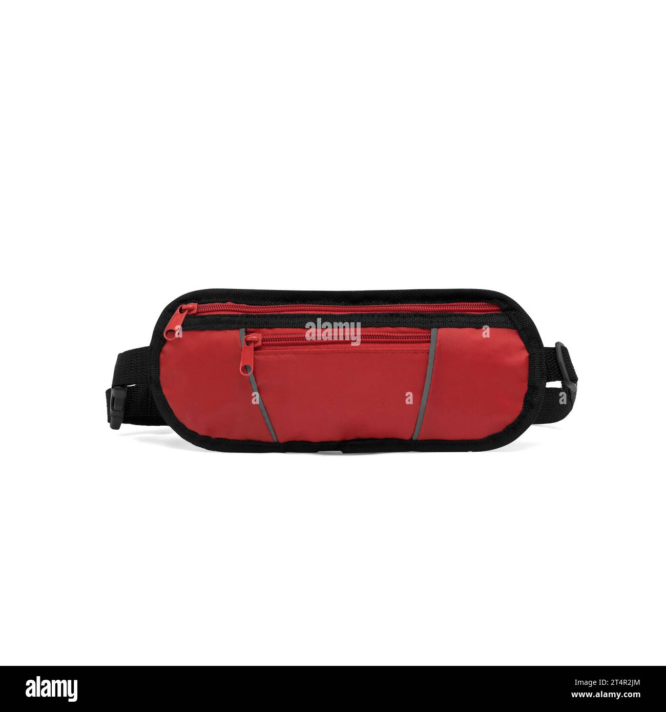 unisex waist bag (money belt) with zipper , front view, blank, mockup