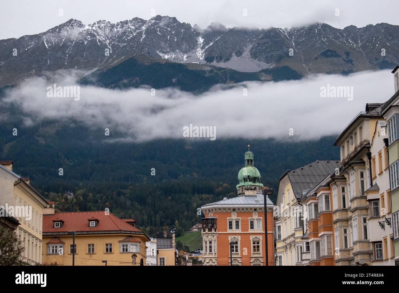 Alpine Landscape In Innsbruck Tyrol Austria On October 18 2022 Trees 