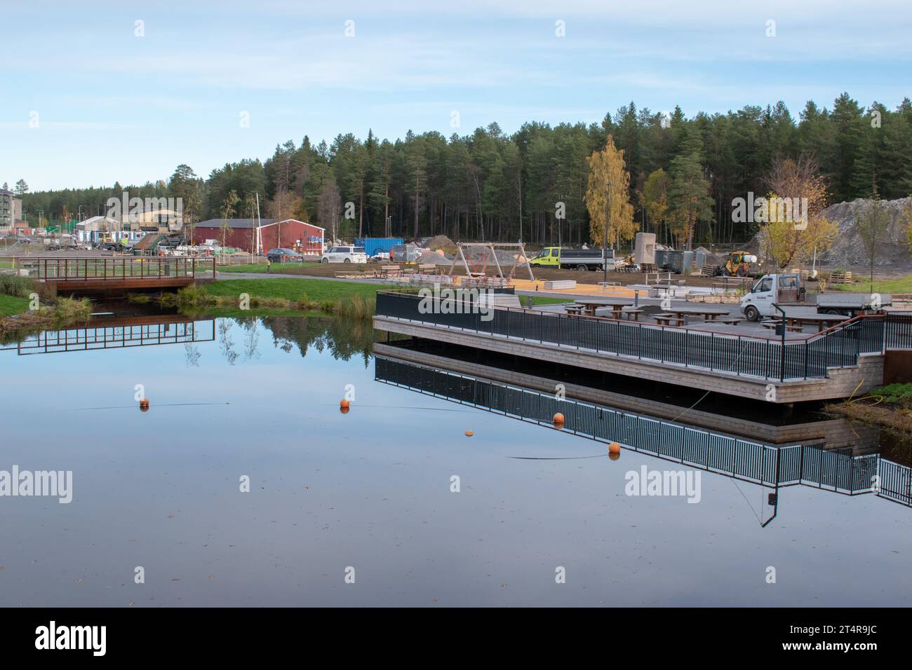 6 Oktober, 2023. Kronandalen area in Lulea, Norrbotten Sweden. The area will be the newest and biggest residential area in Lulea. Right now it is duri Stock Photo