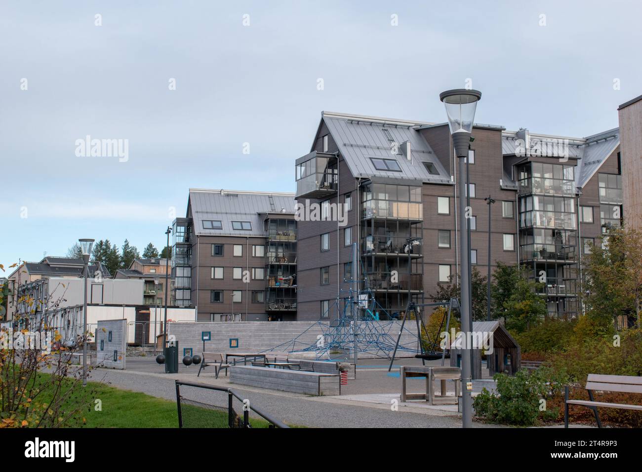 6 Oktober, 2023. Kronandalen area in Lulea, Norrbotten Sweden. The area will be the newest and biggest residential area in Lulea. Right now it is duri Stock Photo