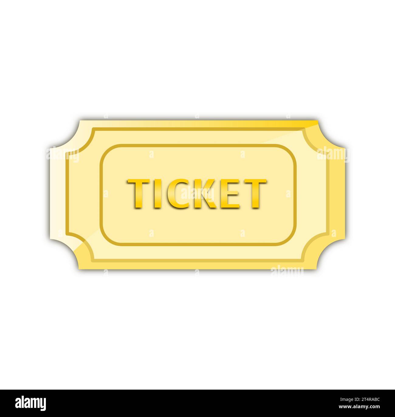 Gold ticket Royalty Free Vector Image Stock Vector Image & Art - Alamy