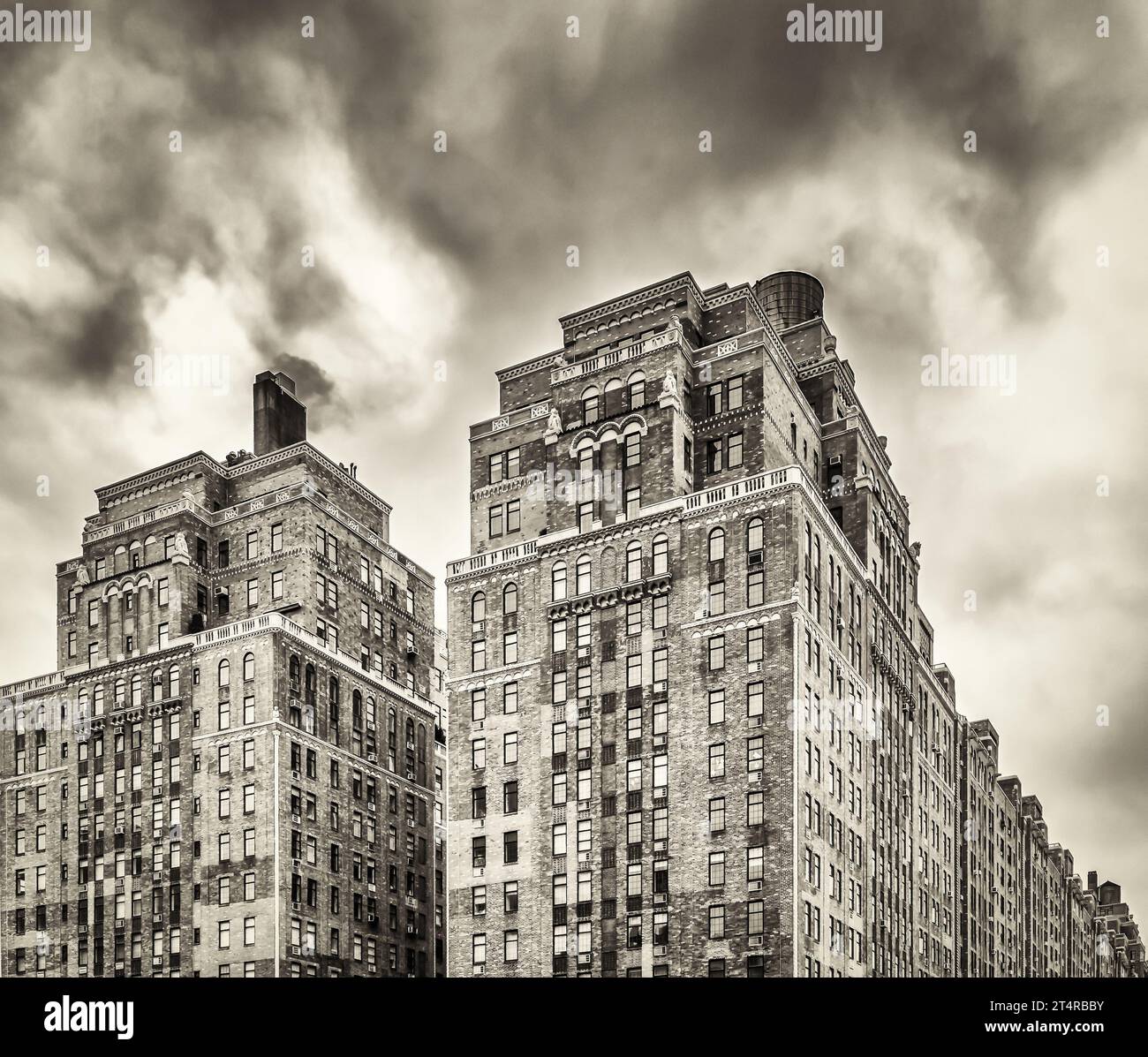 New York City, New York, USA, Jan 16th 2018, view of the upper part of London Terrace towers a flats building complex located in Chelsea, Manhattan Stock Photo