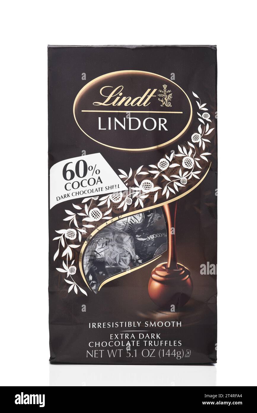 IRVINE, CALIFORNIA 1 NOV 2023 A bag of Lindt Dark Chocolate Truffles