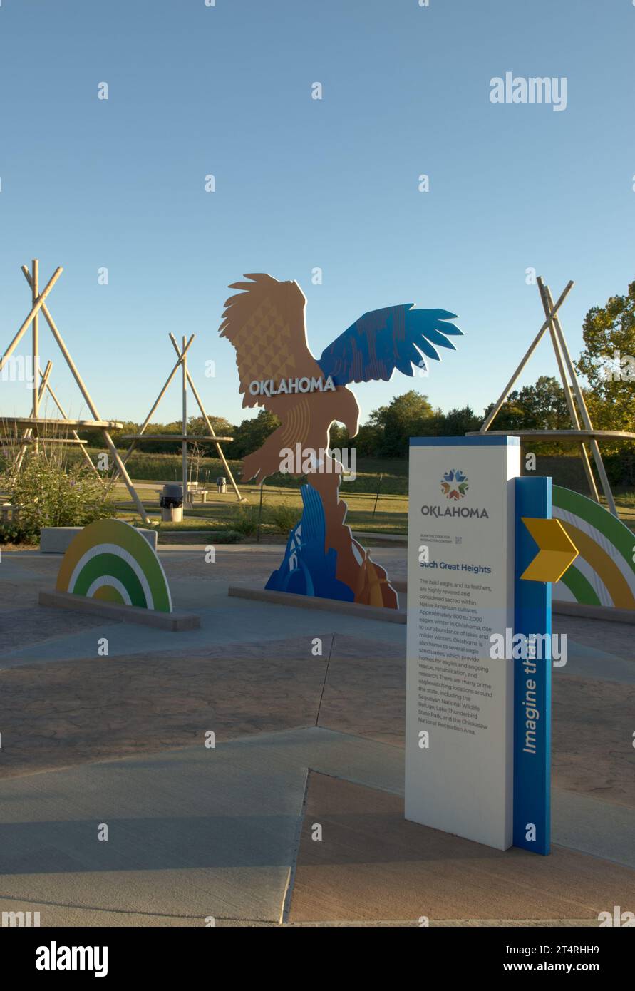 Display features an American Bald Eagle with wings spread at the