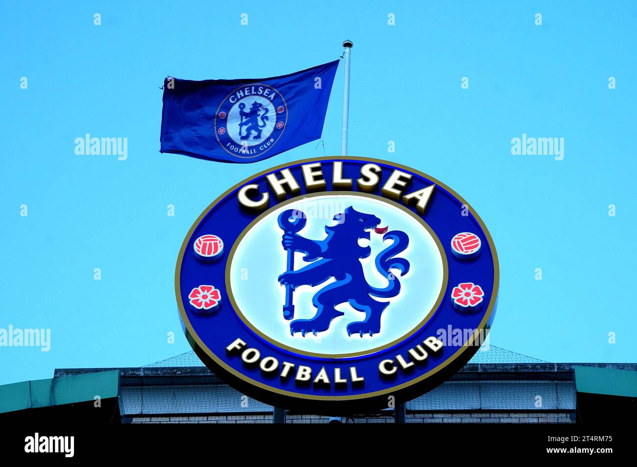 Chelsea football club flag hi-res stock photography and images - Alamy