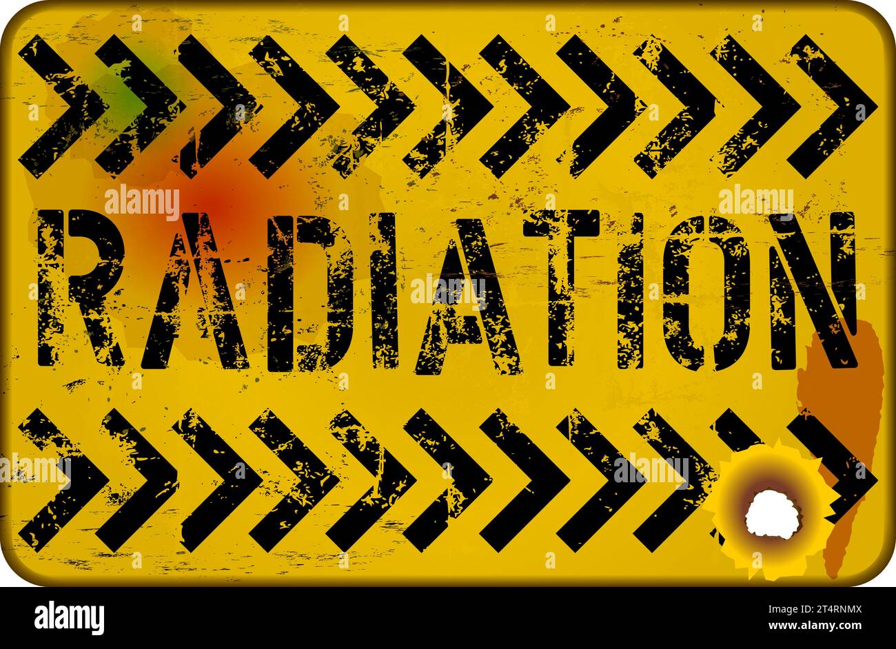 Radiation warning sign,danger sign, grungy style,vector illustration