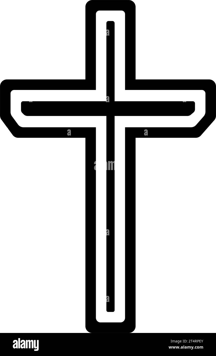 Modern christian cross symbol icon. Vector illustration Stock Vector ...