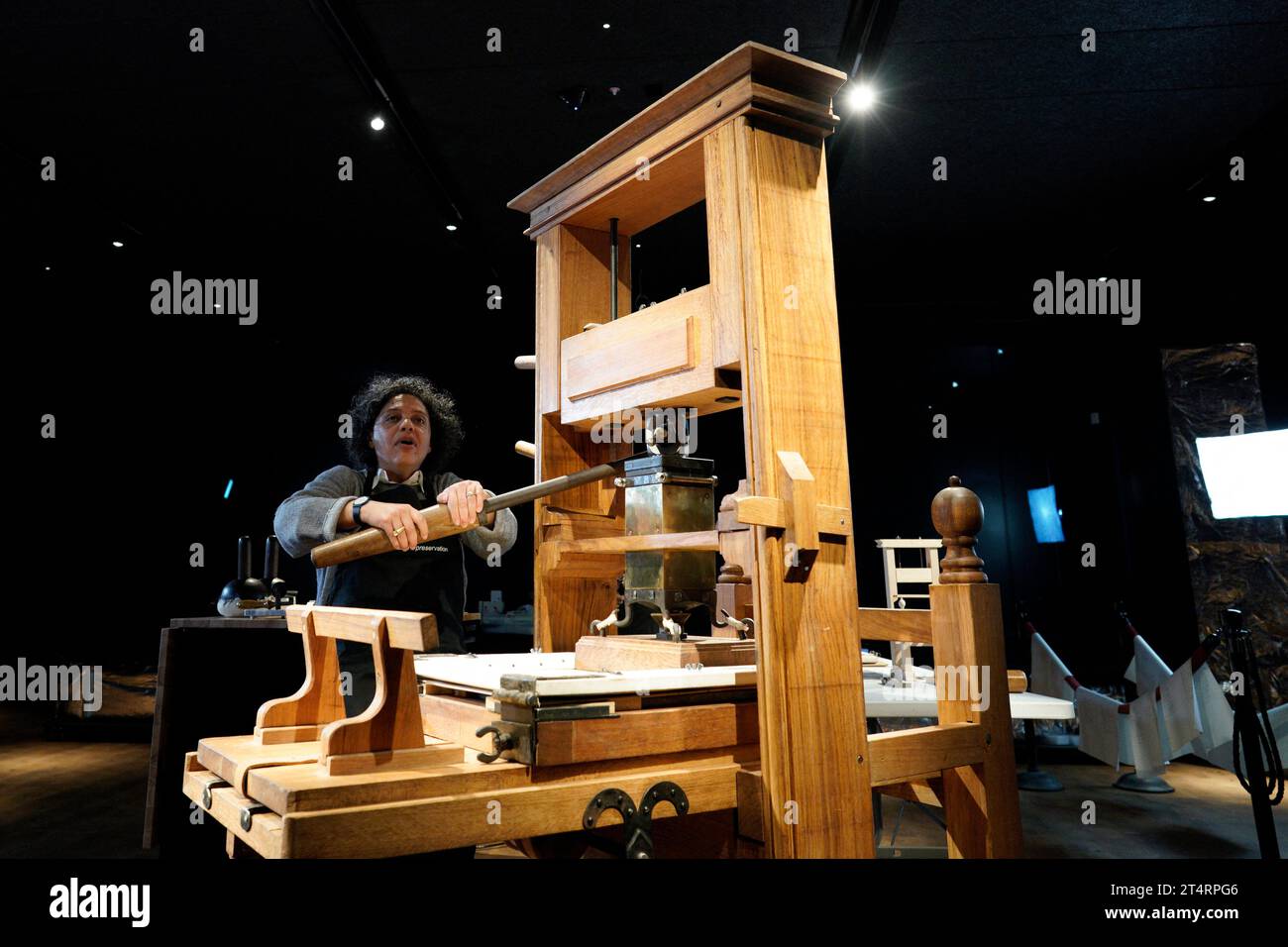 Associated librarian Caroline DuroselleMelish demonstrate a