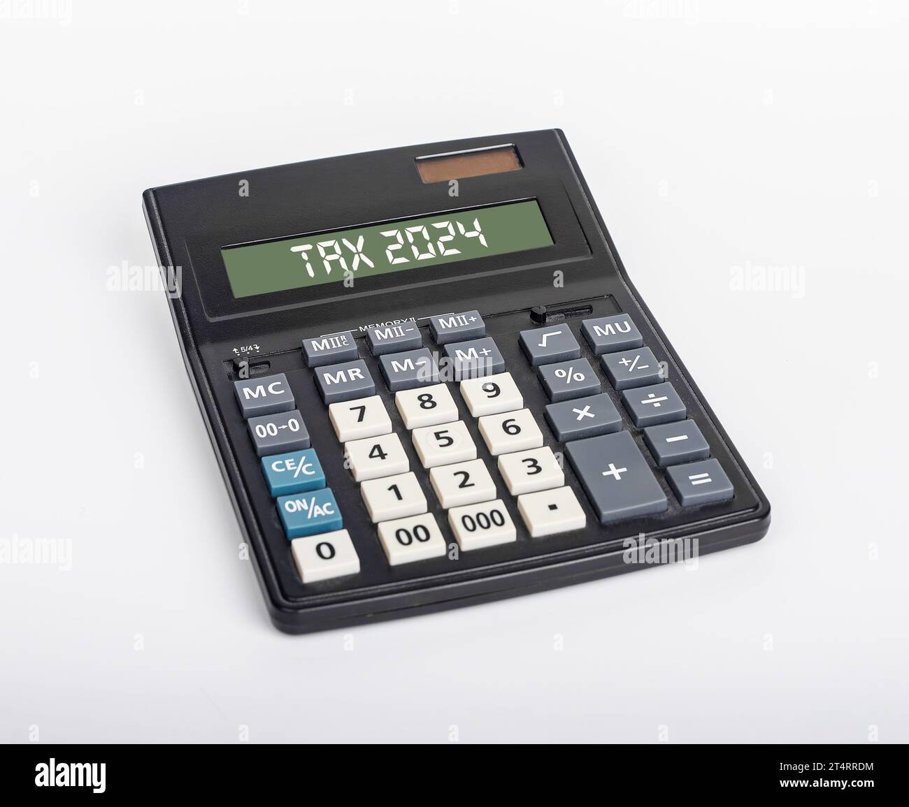 Tax 2024 concept. Taxation, calculator Stock Photo Alamy